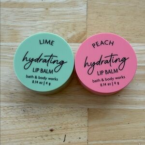 Bath & Body Works Hydrating Lip Balm - Lime & Peach Tins